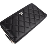 Chanel Quilted Lambskin Long Zipped Wallet