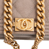 Chanel Quilted Caviar Leather Boy Wallet On Chain Crossbody Bag