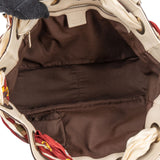 Gucci Monogram GG Canvas Positano Scarf Drawstring Shoulder Bag