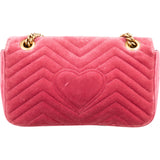 Gucci Monogram Velvet GG Marmont Crossbody Bag