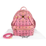 MCM Visetos Monogram Stark Studded Small 2 in 1 Backpack