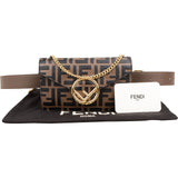 Fendi Monogram FF Embossed Leather "F is" Belt Crossbody Bag