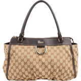 Gucci Monogram GG Canvas Abbey D-Ring Satchel Handbag