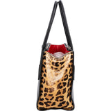 Prada Calf Leather Animal Hair Bibliothèque Handbag