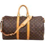 Louis Vuitton Monogram Canvas Keepall 45 Bandoulière Travel Bag