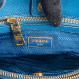 Prada Blue Saffiano Leather Galleria Handbag