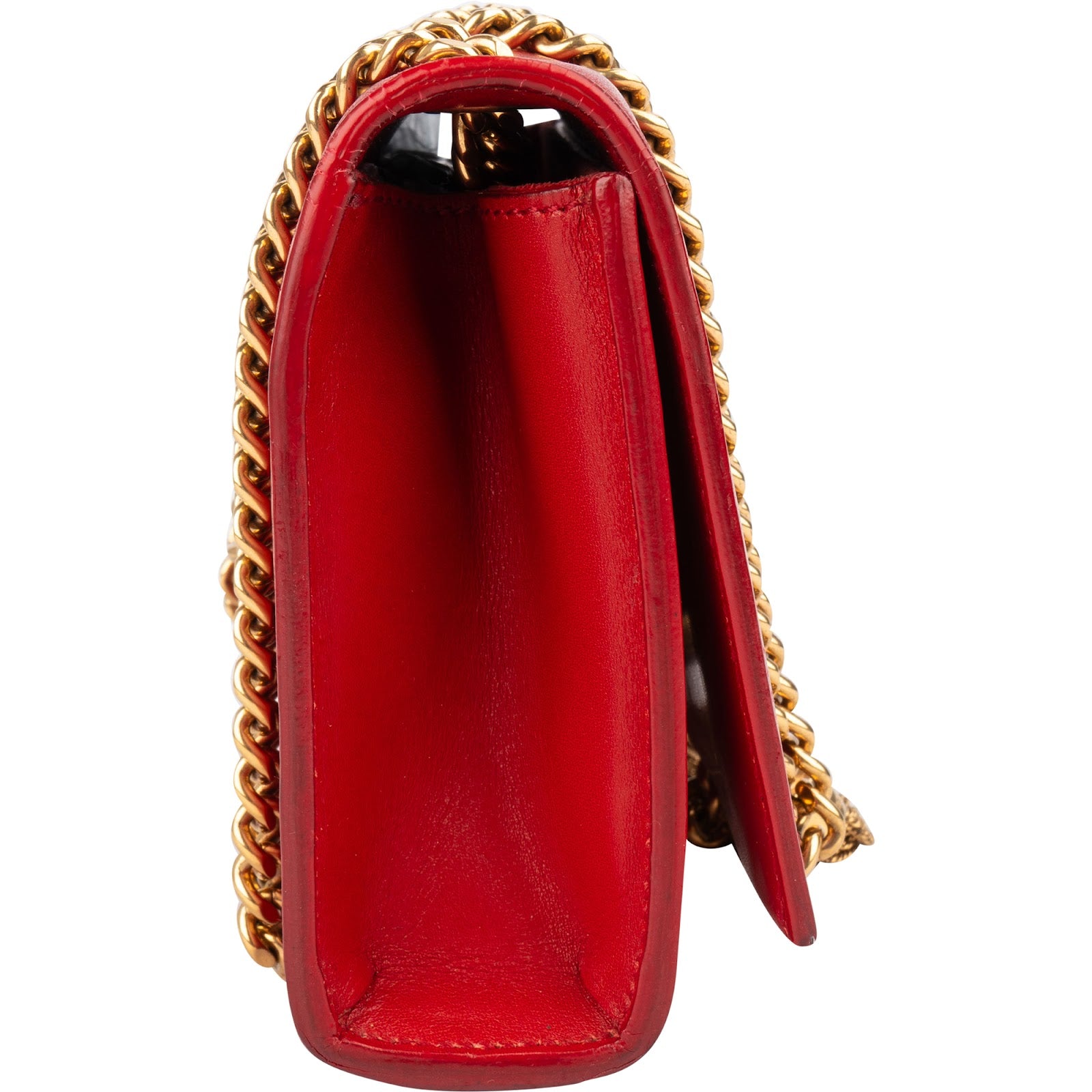 Saint Laurent Red Leather Kate Chain Crossbody Bag xx maße - vintageandkickz