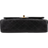 Chanel Quilted Lambskin Medium 24K Gold Double Flap Shoulder Bag