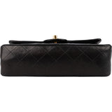 Chanel Quilted Lambskin 24K Gold Small Double Flap Crossbody Bag