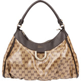 Gucci Monogram GG Coated Canvas Abbey D-Ring Hobo Shoulder Bag