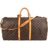 Louis Vuitton Monogram Canvas Keepall 60 Bandoulière Travel Bag