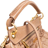 Miu Miu Matelassé Vitello Lux Leather City Coffer Handbag