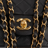 Chanel Quilted Lambskin 24K Gold Medium Double Flap Shoulder Bag