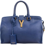 Yves Saint Laurent Blue Calfskin Cabas Chyc Handbag