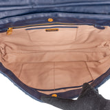 Prada Denim Gauffre Jumbo Clutch Bag
