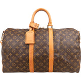 Louis Vuitton Monogram Canvas Keepall 45 Bandoulière Travel Bag