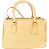 Prada Yellow Saffiano Leather Small Galleria Handbag