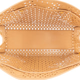 Prada Saffiano Leather Perforated Fori Tote Handbag