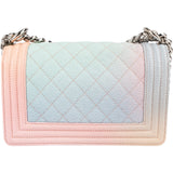 Chanel Rainbow Caviar Leather Boy Single Flap Crossbody Bag