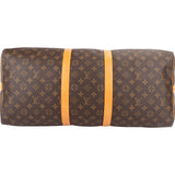 Louis Vuitton Monogram Canvas Keepall 55 Bandoulière Travel Bag