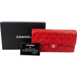 Chanel Quilted Caviar Leather Classic Flap Wallet