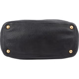 Prada Black Vitello Daino Leather Tote Handbag