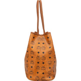 MCM Monogram Visetos Tote Croc-Embossed Liz Shoulder Bag