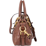 Prada Brown Calfskin Bowler Satchel Handbag