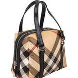 Burberry Nova-Check Monogram Mini Boston Handbag