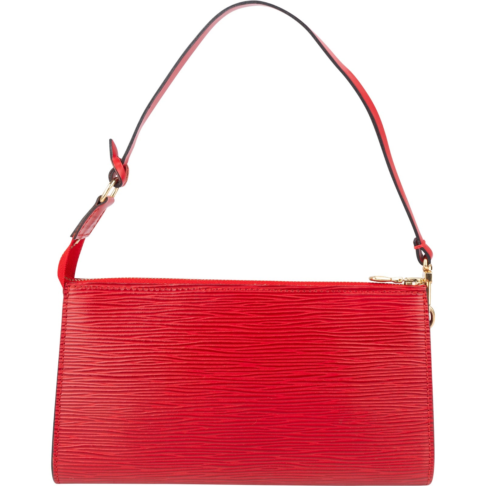 [🔄️B08 / F12] Louis Vuitton Red Epi Leather Pochette Accessoires Handbag - vintageandkickz