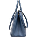 Prada Blue Saffiano Leather Large Galleria Handbag