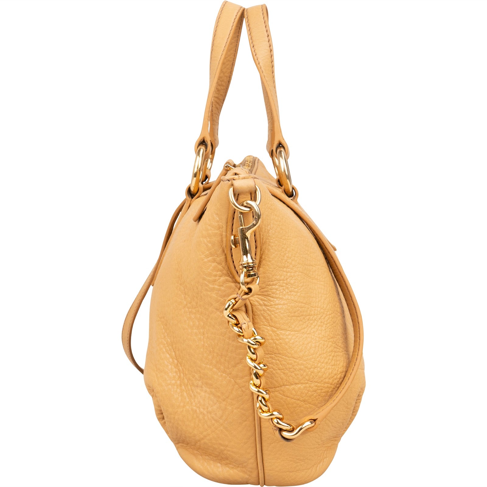Miu Miu Vitello Daino Leather Satchel Handbag - vintageandkickz