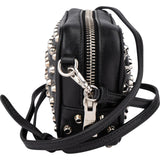 Prada Studded Soft Calf Leather Mini Camera Crossbody Bag
