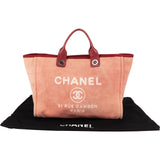 Chanel Pink Cotton Deauville Handbag