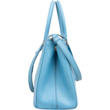 Prada Light Blue Saffiano Leather Small Galleria Handbag
