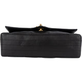 Chanel Quilted Lambskin 24K Gold Single Flap Crossbody Bag