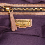Miu Miu Pink Vitello Lux Leaher Satchel Lock Handbag