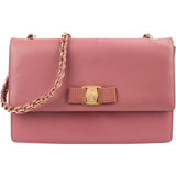 Salvatore Ferragamo Saffiano Leather Vara Bow Flap Crossbody Bag