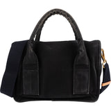 Prada Black Canapa Pattina Handbag