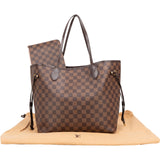 Louis Vuitton Monogram Damier Ebene Neverfull MM Shoulder Bag