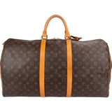 Louis Vuitton Monogram Canvas Keepall 55 Travel Bag