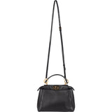 Fendi Black Leather Mini Peekaboo Handbag