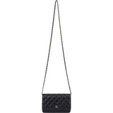 Chanel Quilted Caviar Leather Wallet On Chain Crossbody Bag