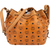 MCM Monogram Visetos Drawstring Dessau Crossbody Bag