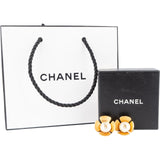Chanel Golden Camellia Pearl Clip-On Earrings