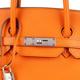 Hermès Orange H Epsom Leather Palladium Birkin 35 Handbag