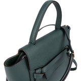 Celine Dark Green Grained Calfskin Nano Belt Handbag