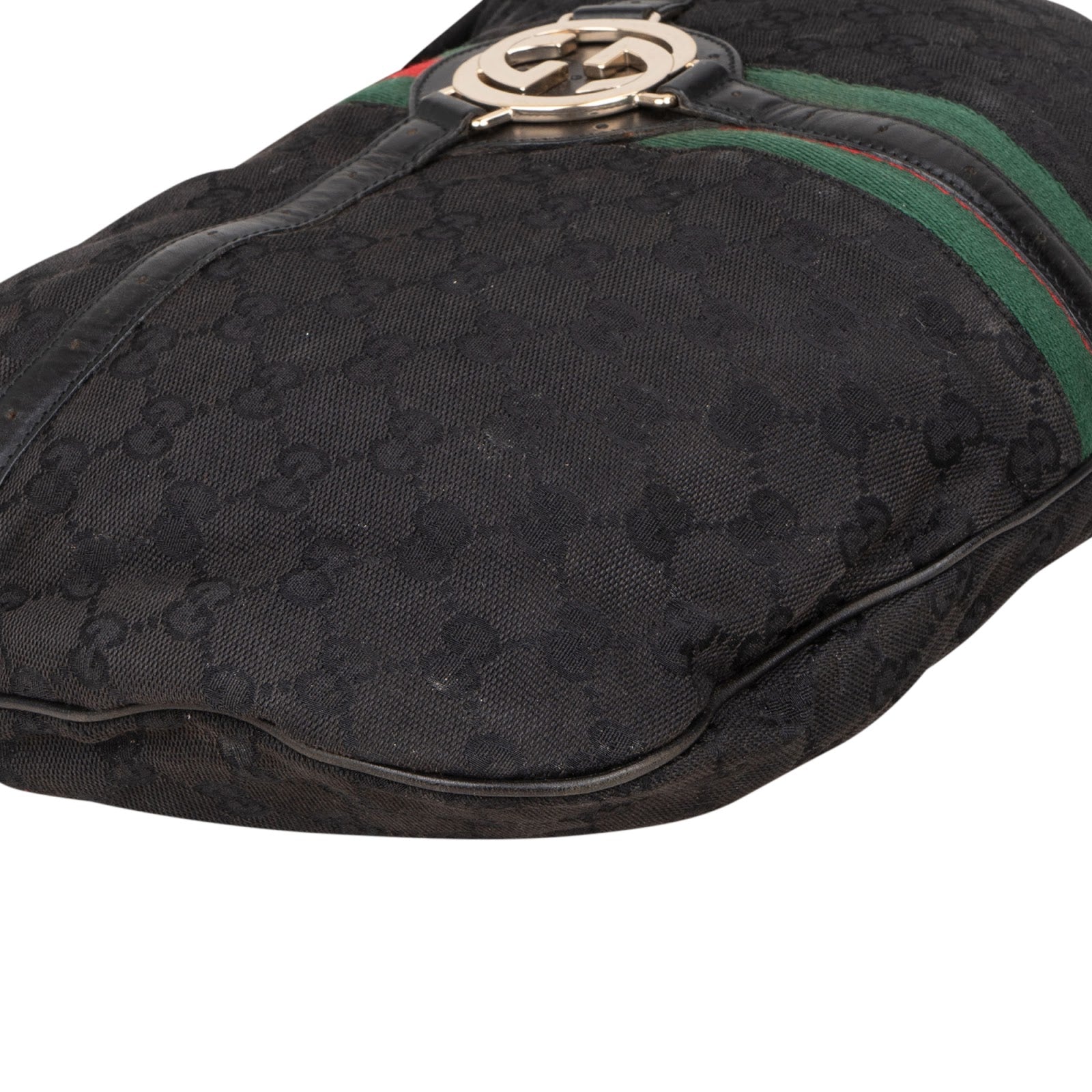 [🔄️B14 / F02] Gucci Monogram GG Canvas Britt Hobo Shoulder Bag - vintageandkickz