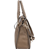 Chloé Taupe Calfskin Marcie Saddle Handbag