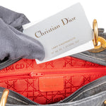[🔄️B07 / F29] Christian Dior Cannage Satin Lady Dior Medium Handbag - vintageandkickz